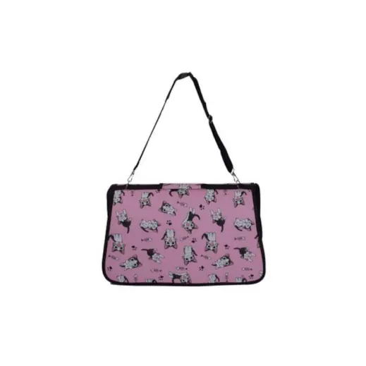 Cat Carrier Bag Medium Pink Back